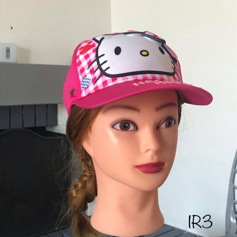 Casquette Baseball Hello Kitty Fille - Turquoise - Taille Unique Réglable - Coton